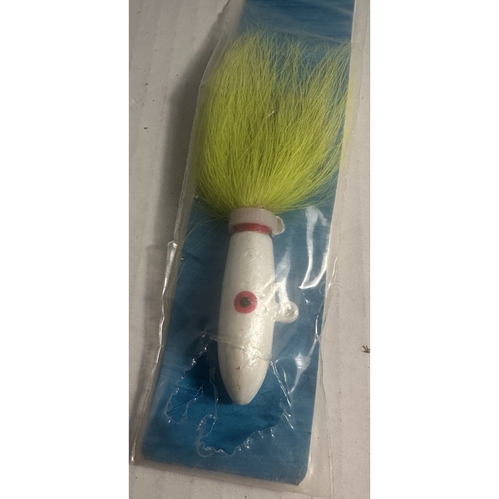 Offshore Angler Bullet Head Jighead White/Chartreuse Bucktail Hand-Tied 3oz